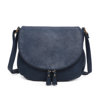 Load image into Gallery viewer, Sac vegane besace Arsayo bleu marine