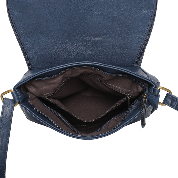 Sac vegane besace Arsayo bleu marine
