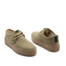 Charger l&#39;image dans la galerie, Vegan shoe of organic cotton and jute kaki - VESICA PISCIS FOOTWEAR