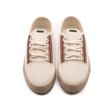Charger l&#39;image dans la galerie, Vegan shoe of recycled cotton off white shanti - VESICA PISCIS FOOTWEAR