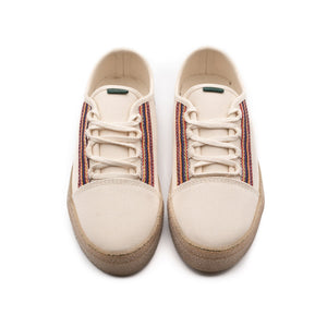 Vegan shoe of recycled cotton off white shanti - VESICA PISCIS FOOTWEAR