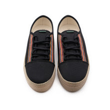 Charger l&#39;image dans la galerie, Vegan shoe of recycled cotton black shanti - VESICA PISCIS FOOTWEAR
