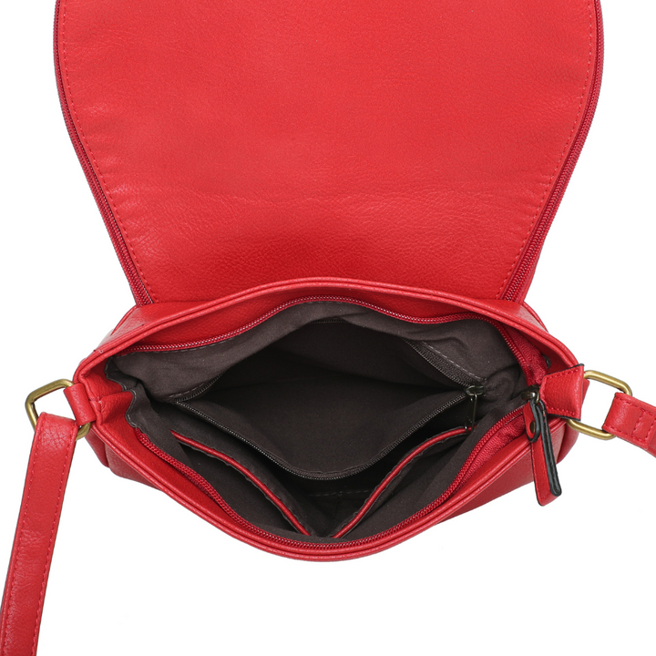 Sac vegane besace Arsayo rouge