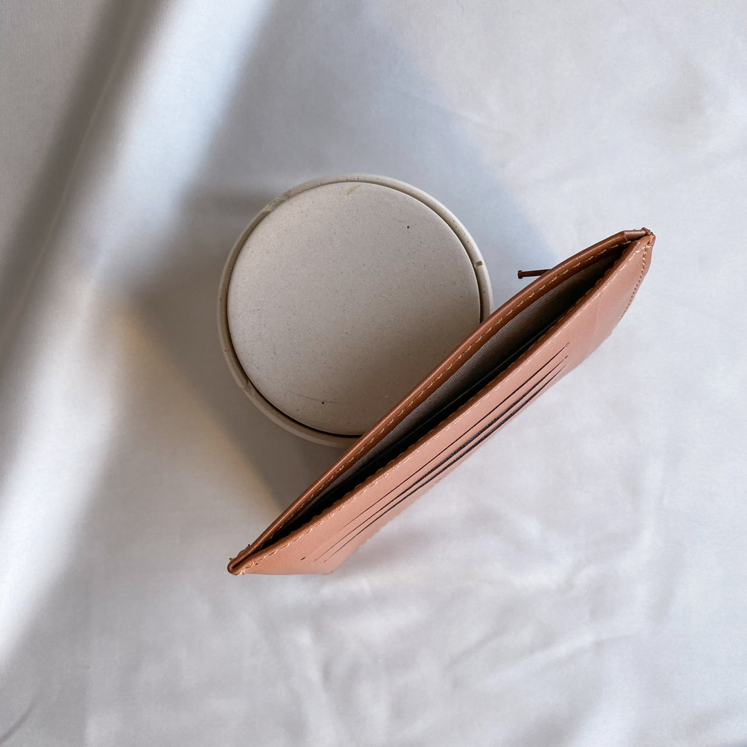 portefeuille vegan marron