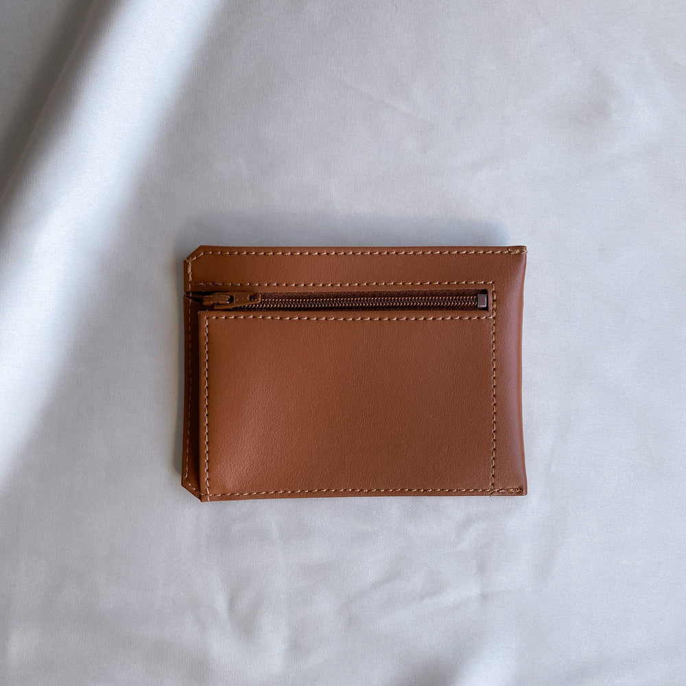 portefeuille vegan marron
