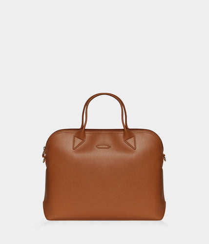 Porte-documents vegan pour femme et homme City Apple Skin caramel  - sans cuir - éthique, écoresponsable, écologique, recyclé et sans cruauté