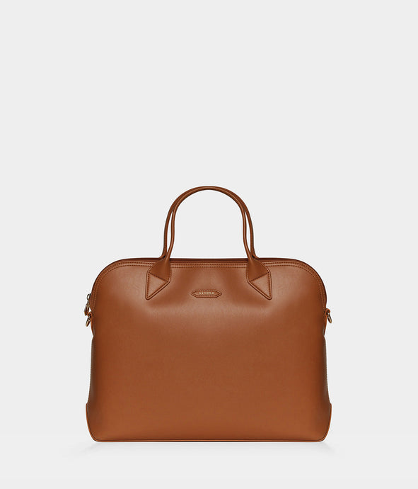 Porte-documents vegan pour femme et homme City Apple Skin caramel  - sans cuir - éthique, écoresponsable, écologique, recyclé et sans cruauté