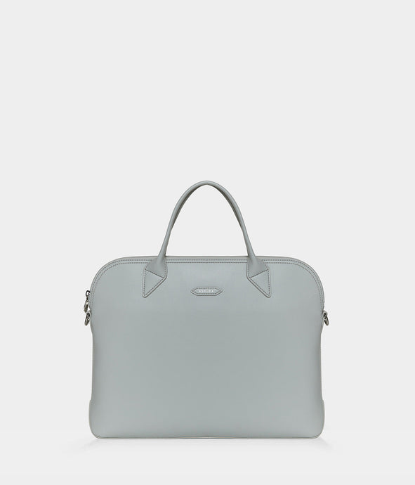 Porte-documents vegan pour femme City Apple Skin gris perle sans cuir, éthique, écoresponsable, écologique, recyclé et sans cruauté