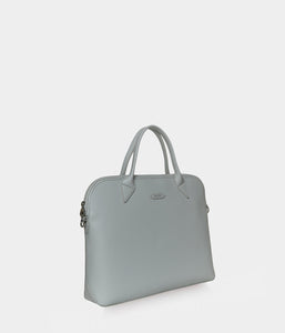 Porte-documents vegan pour femme City Apple Skin gris perle sans cuir, éthique, écoresponsable, écologique, recyclé et sans cruauté