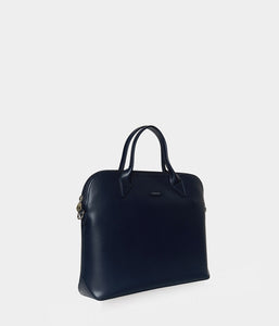 Porte-documents similicuir vegan pour homme et femme City Apple Skin bleu marine - sans cuir - éthique, écoresponsable, écologique, recyclé et sans cruauté.