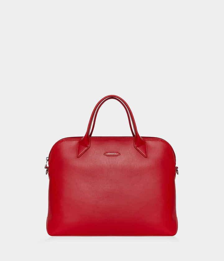 Porte-documents similicuir vegan pour femme City Apple Skin rouge, sans cuir, éthique, écoresponsable, écologique, recyclé et sans cruauté