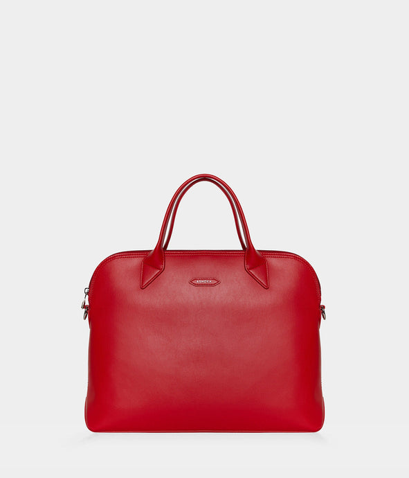 Porte-documents similicuir vegan pour femme City Apple Skin rouge, sans cuir, éthique, écoresponsable, écologique, recyclé et sans cruauté