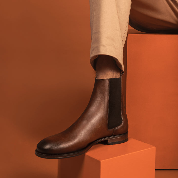 Bottines vegan homme marron