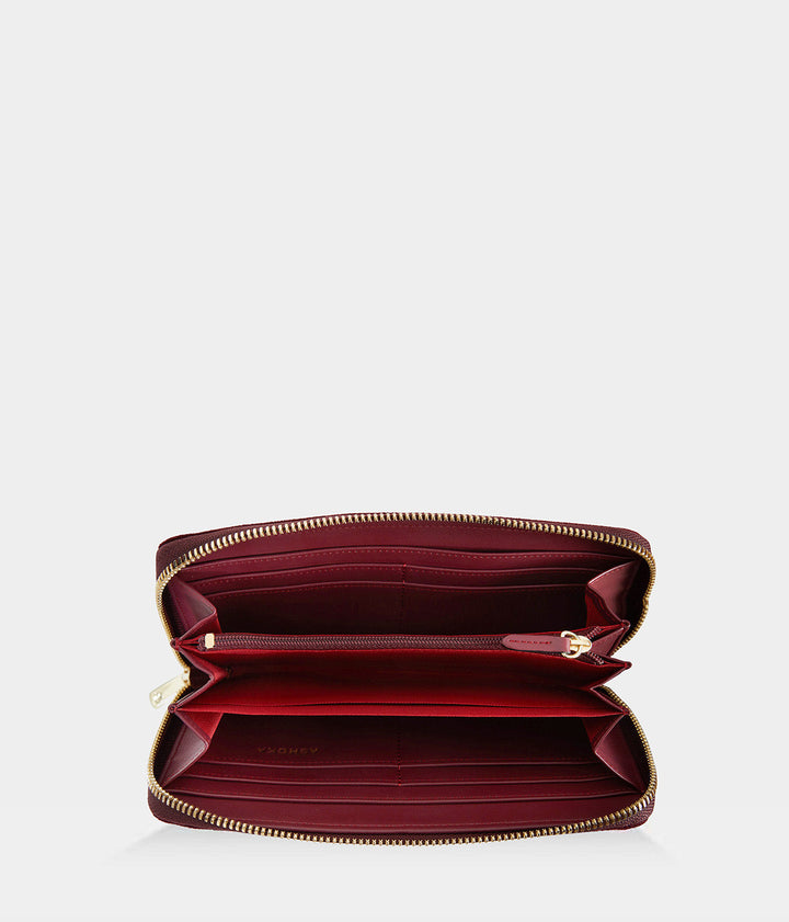 Portefeuille-Compagnon vegan Oxymore Apple Skin bordeaux, éthique écologique recyclé et  écoresponsable.