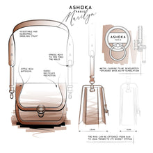 Charger l&#39;image dans la galerie, Sac Marilyn Apple Skin et simili daim camel, sans cuir, éthique, écoresponsable, écologique, recyclé et sans cruauté.