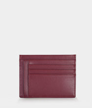 Load image into Gallery viewer, Porte-cartes vegan Apple Skin zippé bordeaux, Haute maroquinerie végane