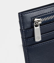 Load image into Gallery viewer, Apple Skin Navy Blue Zippered Card Holder