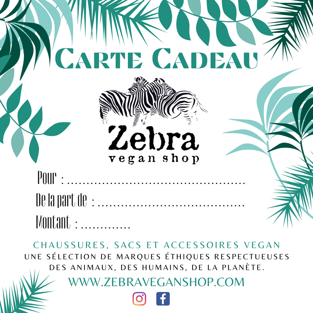 Zebra Vegan Shop Gift Card