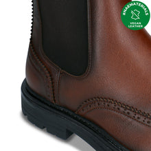 Load image into Gallery viewer, bottines vegan homme style Chelsea marron