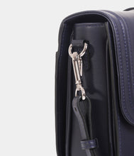 Charger l&#39;image dans la galerie, Sac vegan Brigitte bleu marine vegan sans cuir, haute maroquinerie végane Ashoka Paris