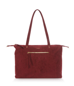 Sac Cabas Mia bordeaux vegan éthique et éco-responsable - Haute Maroquinerie vegan