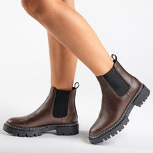 Charger l&#39;image dans la galerie, bottines marron vegan