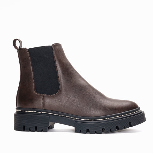 bottines marron vegan