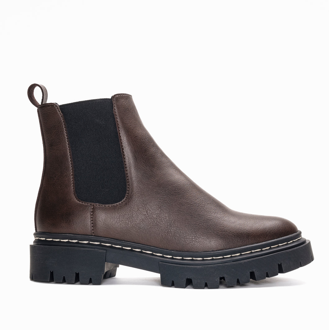 bottines marron vegan