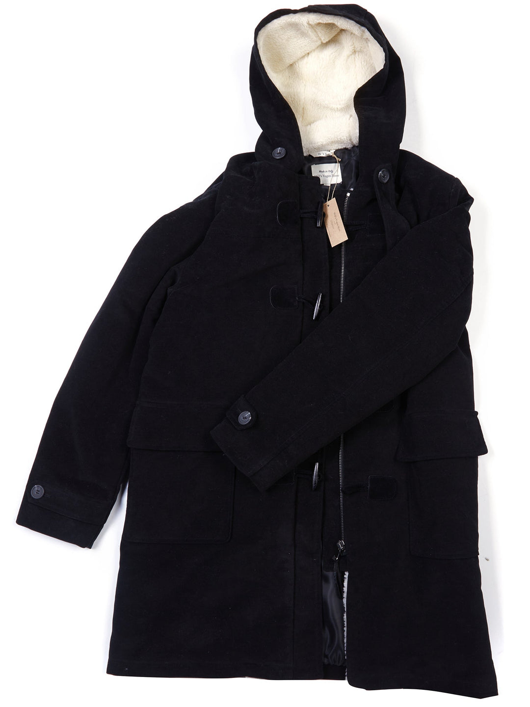 Vegan Wool Duffle Coat Femme