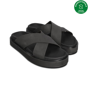 sandales noires vegan