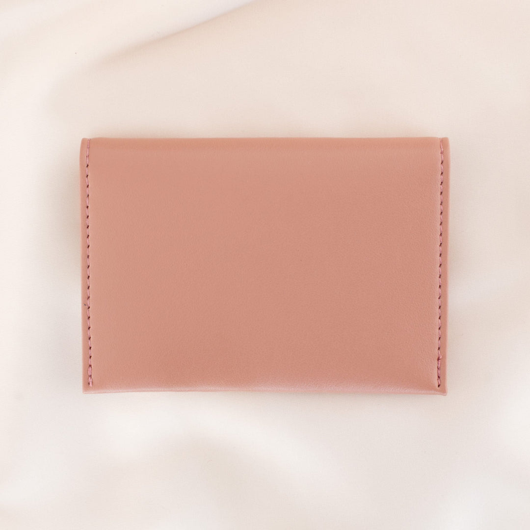 porte-cartes vegan apple skin rose