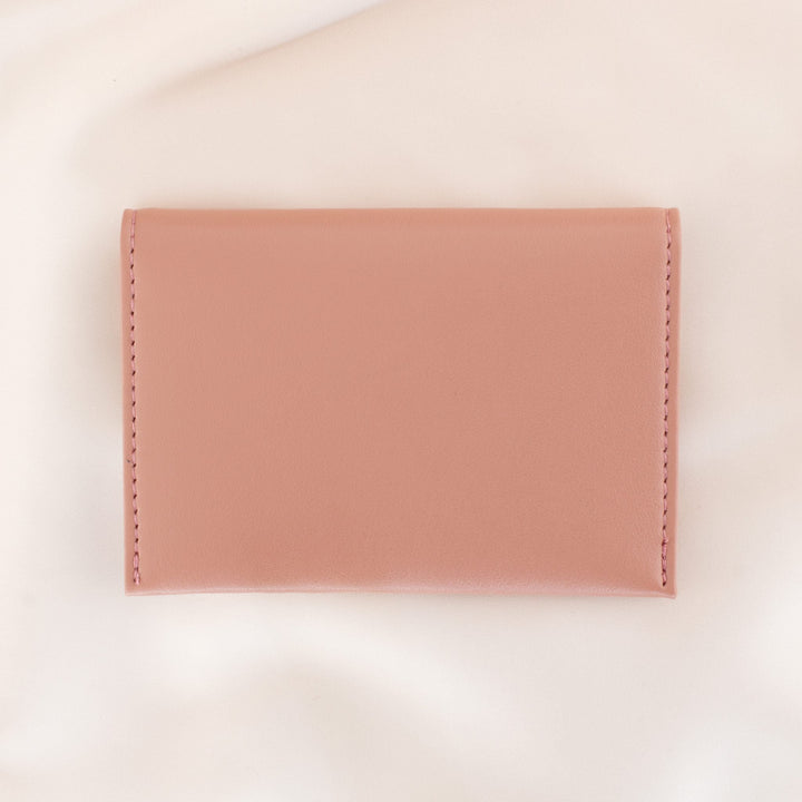 porte-cartes vegan apple skin rose
