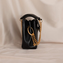 Charger l&#39;image dans la galerie, sac vegan en cuir de pomme noir marque française Alénore
