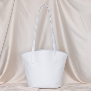 sac vegan forme cabas blanc