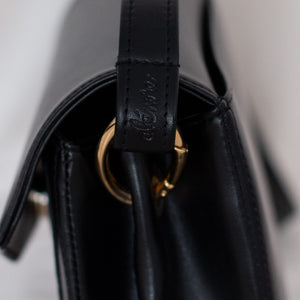 sac vegan en cuir de pomme noir marque française Alénore