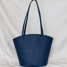 Load image into Gallery viewer, Sac vegan cabas bleu marine