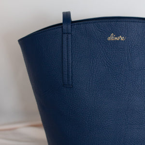 Sac vegan cabas bleu marine