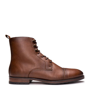 Bottines vegan homme à lacets marron