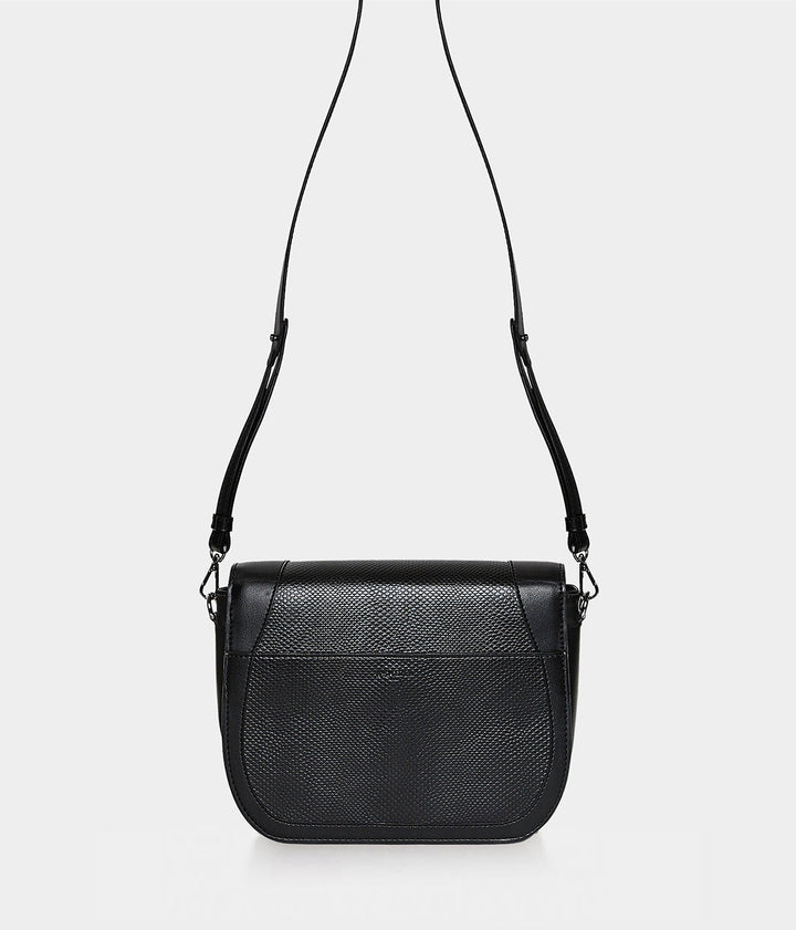Sac à main Apple Skin Marilyn Amazone Lézard noir, sans cuir, éthique, écoresponsable, écologique, recyclé et sans cruauté.
