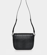 Charger l&#39;image dans la galerie, Sac à main Apple Skin Marilyn Amazone Lézard noir, sans cuir, éthique, écoresponsable, écologique, recyclé et sans cruauté.