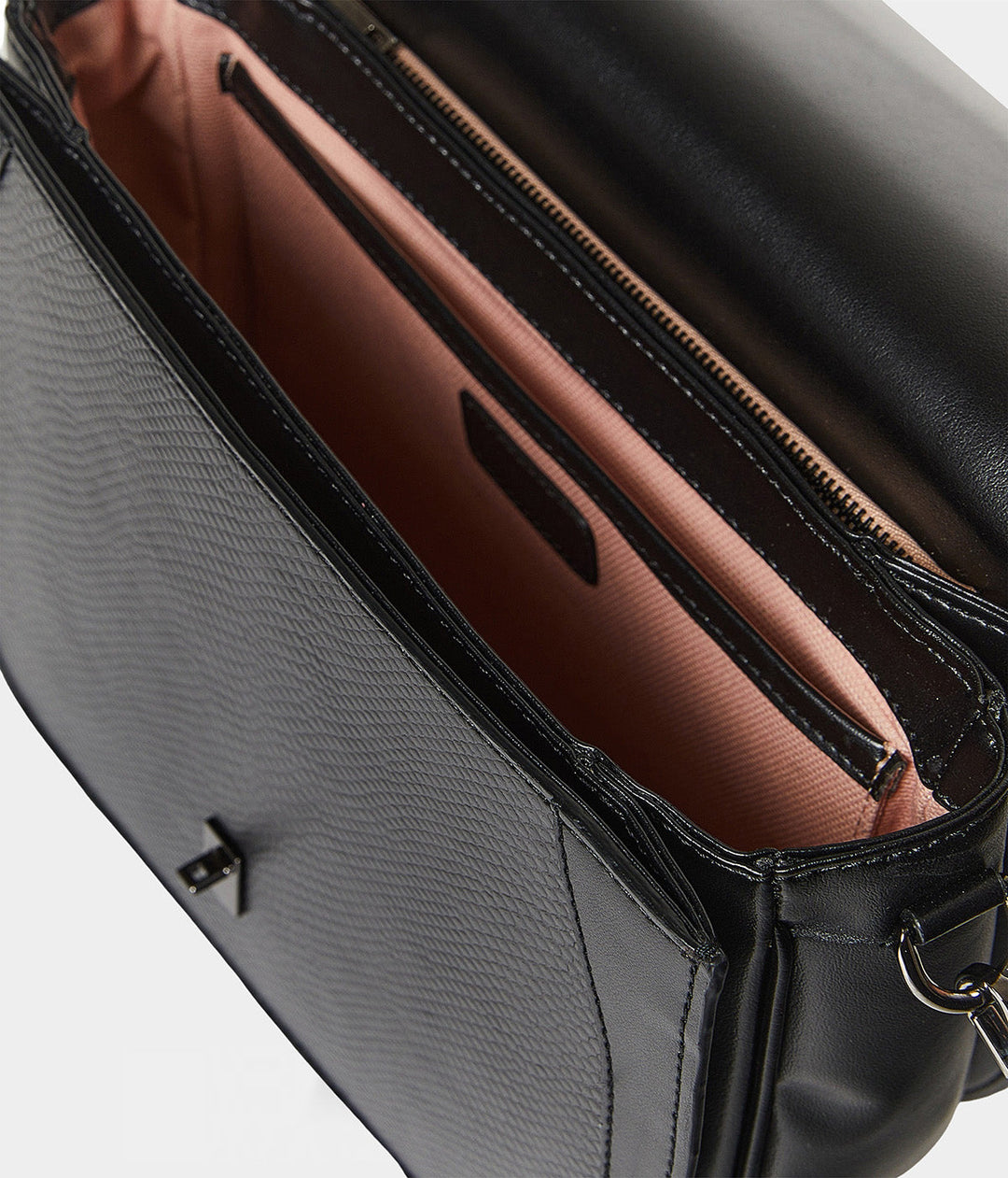 Sac à main Apple Skin Marilyn Amazone Lézard noir, sans cuir, éthique, écoresponsable, écologique, recyclé et sans cruauté.
