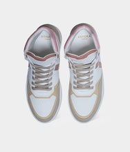 Load image into Gallery viewer, Sneaker montante biosourcée &amp; recyclée Mateo trio rose vue haute - basket éthique, écoresponsable et vegan.