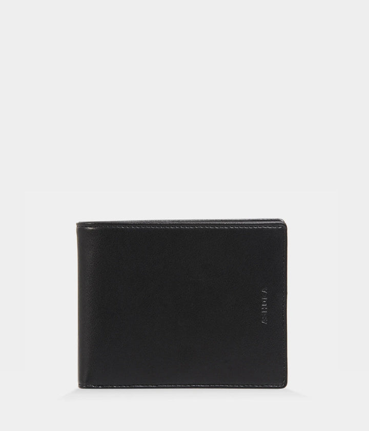Herrenportemonnaie aus schwarzem Apple Skin