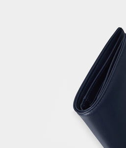 Portefeuille vegan Apple Skin homme bleu marine, sans cuir, Haute maroquinerie végane