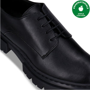 derbies vegan noires avec semelles chunky