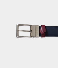 Charger l&#39;image dans la galerie, Ceinture homme vegan réversible Apple Skin, Haute maroquinerie végane
