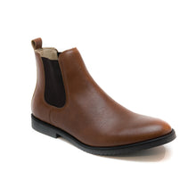 Load image into Gallery viewer, bottines Chelsea homme vegan marron