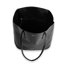 Load image into Gallery viewer, grand sac cabas vegan noir effet coco