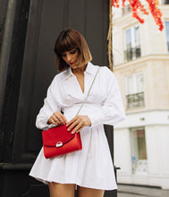 Load image into Gallery viewer, Sac pochette Mini Paname Oxymore rouge - clutch vegan et éthique - Ashoka Paris  Modifier le texte alternatif