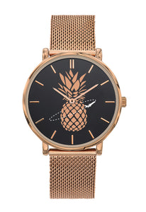 Montre acier inoxydable or rose